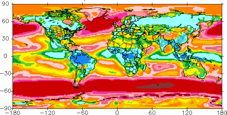 Average annual wind speed nasa